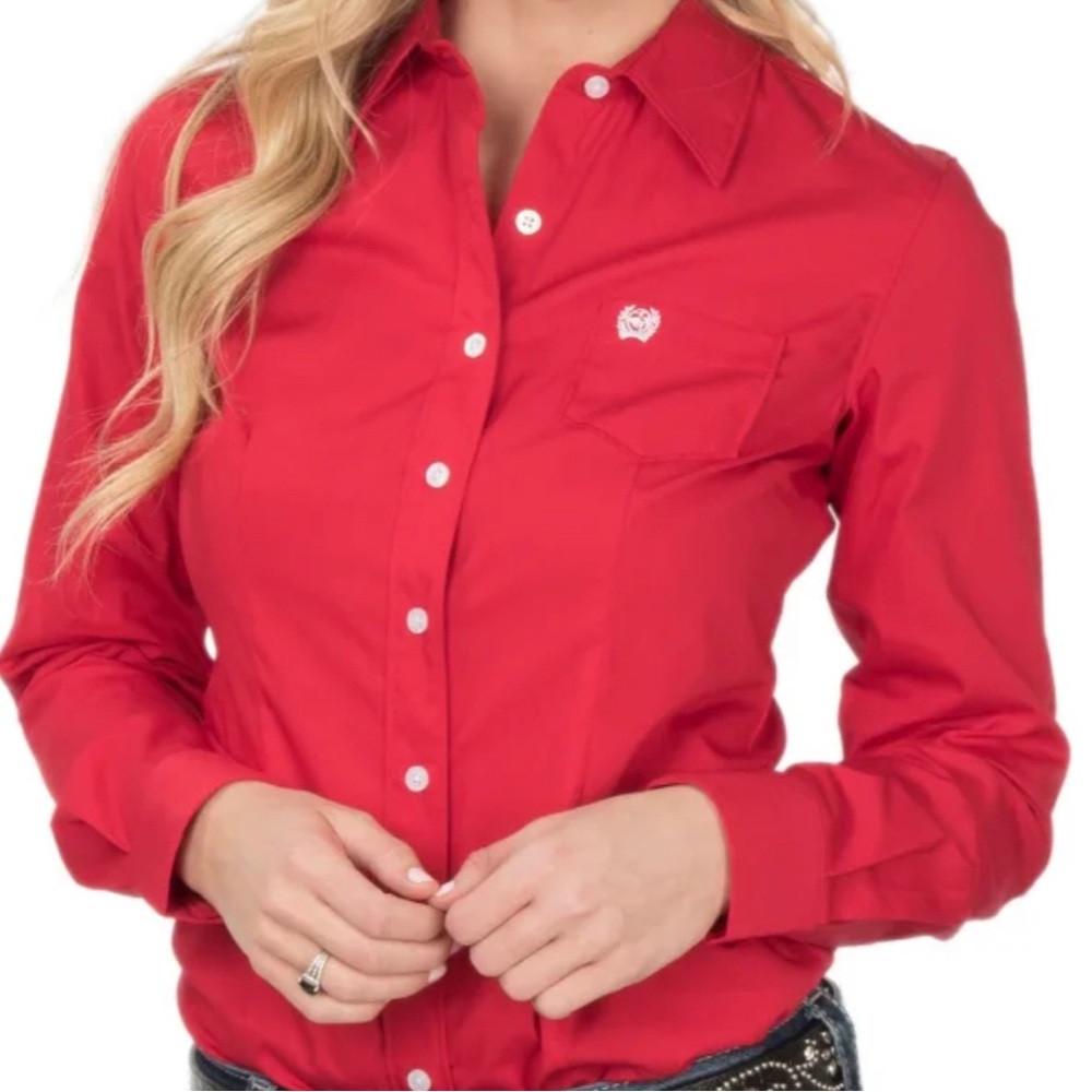 Brand new Red women’s cinch shirt size medium
